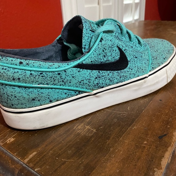 Stefan Janoski NIKE Premium Zoom SB Mens US 11.5 Green MINT SPECKLE Skate Shoes - Picture 7 of 12